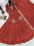DESIGNER CREEP SILK BEADS HAND WORK WITH SEQUENCE MULTI NEEDLE EMBROIDERY AND ZARI WORK TOP LEHENGA WITH DUPATTA WEDDING WEAR WHOLESALE PRICE ETHNIC GARMENT (2).jpeg