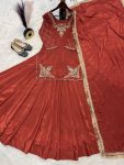 DESIGNER CREEP SILK BEADS HAND WORK WITH SEQUENCE MULTI NEEDLE EMBROIDERY AND ZARI WORK TOP LEHENGA WITH DUPATTA WEDDING WEAR WHOLESALE PRICE ETHNIC GARMENT (2).jpeg