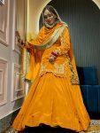 DESIGNER CREEP SILK BEADS HAND WORK WITH SEQUENCE MULTI NEEDLE EMBROIDERY AND ZARI WORK TOP LEHENGA WITH DUPATTA WEDDING WEAR WHOLESALE PRICE ETHNIC GARMENT(13).jpeg