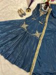 DESIGNER CREEP SILK BEADS HAND WORK WITH SEQUENCE MULTI NEEDLE EMBROIDERY AND ZARI WORK TOP LEHENGA WITH DUPATTA WEDDING WEAR WHOLESALE PRICE ETHNIC GARMENT(29)