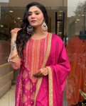 DESIGNER DIAMOND SILK PRINTED HAND WORK TOP BOTTOM WITH DUPATTA PARTY WEAR WHOLESALE PRICE ETHNIC GARMENT (3)