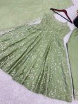 DESIGNER FANDY SILK EMBROIDERY SEQUENCE WORK ANARKALI GOWN BOTTOM WITH DUPATTA PARTY WEAR WHOLESALE PRICE ETHNIC GARMENT (3)