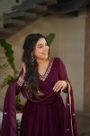 DESIGNER FAUX BLOOMING EMBROIDERY ZARI SEQUENCE WORK GOWN WITH DUPATTA FESTIVE WEAR WHOLESALE PRICE ETHNIC GARMENT (1)