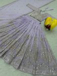 DESIGNER FAUX GEORGETTE EMBROIDERY SEQUENCE WORK LEHENGA CHOLI WITH DUPATTA WEDDING WEAR WHOLESALE PRICE ETHNIC GARMENT (3)