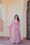 DESIGNER FENDI CHIFFON WITH 12 KALI STITCHEDGOWN WITH SEQUENCE ZARI EMBROIDERY CUT WORK DUPATTA PARTY WEAR WHOLESALE PRICE ETHNIC GARMENT (8)