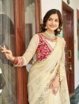 DESIGNER FENDY PITA AND GOTA PATTI WORK SAREE WITH STITCHED BLOUSE PARTY WEAR WHOLESALE PRICE ETHNIC GARMENT (4)