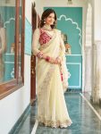 DESIGNER FENDY PITA AND GOTA PATTI WORK SAREE WITH STITCHED BLOUSE PARTY WEAR WHOLESALE PRICE ETHNIC GARMENT (4)