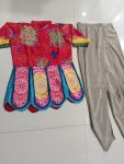 DESIGNER FRENCH CREPE EMBROIDERY PRINTED PEPLUM TOP WITH DHOTI STYLE BOTTOM PARTY WEAR WHOLESALE PRICE ETHNIC GARMENT (4)