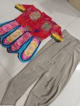 DESIGNER FRENCH CREPE EMBROIDERY PRINTED PEPLUM TOP WITH DHOTI STYLE BOTTOM PARTY WEAR WHOLESALE PRICE ETHNIC GARMENT (4)