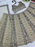 DESIGNER GEORGETTE CHAIN SEQUENCE WORK WITH REAL MIRROR HAND WORK LEHENGA CHOLI WITH DUPATTA WEDDING WEAR WHOLESALE PRICE ETHNIC GARMENT (3)