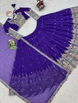 DESIGNER GEORGETTE CODING DORI WITH THREAD AND SEQUENCE WORK LEHENGA CHOLI WITH DUPATTA WEDDING WEAR WHOLESALE PRICE ETHNIC GARMENT (4)