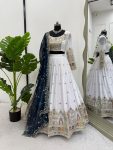 DESIGNER GEORGETTE CODING DORI WITH THREAD AND SEQUENCE WORK LEHENGA CHOLI WITH DUPATTA WEDDING WEAR WHOLESALE PRICE ETHNIC GARMENT (3)