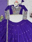 DESIGNER GEORGETTE CODING DORI WITH THREAD AND SEQUENCE WORK LEHENGA CHOLI WITH DUPATTA WEDDING WEAR WHOLESALE PRICE ETHNIC GARMENT (4)