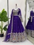 DESIGNER GEORGETTE CODING DORI WITH THREAD AND SEQUENCE WORK LEHENGA CHOLI WITH DUPATTA WEDDING WEAR WHOLESALE PRICE ETHNIC GARMENT (4)