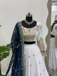 DESIGNER GEORGETTE CODING DORI WITH THREAD AND SEQUENCE WORK LEHENGA CHOLI WITH DUPATTA WEDDING WEAR WHOLESALE PRICE ETHNIC GARMENT (3)