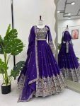 DESIGNER GEORGETTE CODING DORI WITH THREAD AND SEQUENCE WORK LEHENGA CHOLI WITH DUPATTA WEDDING WEAR WHOLESALE PRICE ETHNIC GARMENT (4)