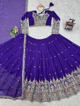 DESIGNER GEORGETTE CODING DORI WITH THREAD AND SEQUENCE WORK LEHENGA CHOLI WITH DUPATTA WEDDING WEAR WHOLESALE PRICE ETHNIC GARMENT (4)