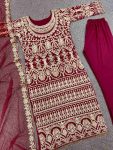 DESIGNER GEORGETTE EMBROIDERY HAND WORK TOP BOTTOM WITH DUPATTA PARTY WEAR WHOLESALE PRICE ETHNIC GARMENT (3)