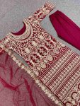 DESIGNER GEORGETTE EMBROIDERY HAND WORK TOP BOTTOM WITH DUPATTA PARTY WEAR WHOLESALE PRICE ETHNIC GARMENT (3)