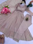 DESIGNER GEORGETTE EMBROIDERY SEQUENCE WORK GOWN BOTTOM WITH DUPATTA PARTY WEAR WHOLESALE PRICE ETHNIC GARMENT (4)