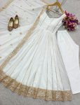 DESIGNER GEORGETTE EMBROIDERY SEQUENCE WORK GOWN BOTTOM WITH DUPATTA PARTY WEAR WHOLESALE PRICE ETHNIC GARMENT (3)