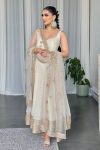 DESIGNER GEORGETTE EMBROIDERY SEQUENCE WORK GOWN BOTTOM WITH DUPATTA PARTY WEAR WHOLESALE PRICE ETHNIC GARMENT (3)