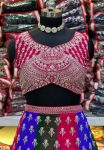 DESIGNER GEORGETTE EMBROIDERY SEQUENCE WORK LEHENGA CHOLI WITH DUPATTA PARTY WEAR WHOLESALE PRICE ETHNIC GARMENT (4)