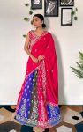 DESIGNER GEORGETTE EMBROIDERY SEQUENCE WORK LEHENGA CHOLI WITH DUPATTA PARTY WEAR WHOLESALE PRICE ETHNIC GARMENT (4)