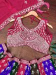 DESIGNER GEORGETTE EMBROIDERY SEQUENCE WORK LEHENGA CHOLI WITH DUPATTA PARTY WEAR WHOLESALE PRICE ETHNIC GARMENT (4)