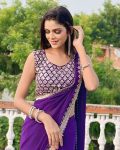 DESIGNER GEORGETTE EMBROIDERY SEQUENCE WORK SAREE WITH UNSTITCHED BLOUSE PARTY WEAR WHOLESALE PRICE ETHNIC GARMENT (3)