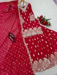DESIGNER GEORGETTE EMBROIDERY SEQUENCE WORK TOP LEHENGA WITH DUPATTA PARTY WEAR WHOLESALE PRICE ETHNIC GARMENT (1)