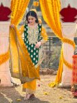 DESIGNER GEORGETTE EMBROIDERY SEQUENCE WORK TOP PALAZZO WITH DUPATTA FESTIVE WEAR WHOLESALE PRICE ETHNIC GARMENT (2)