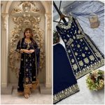 DESIGNER GEORGETTE EMBROIDERY SEQUENCE WORK TOP PALAZZO WITH DUPATTA PARTY WEAR WHOLESALE PRICE ETHNIC GARMENT (5)