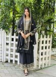 DESIGNER GEORGETTE EMBROIDERY SEQUENCE WORK TOP PALAZZO WITH DUPATTA BLACK
