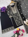 DESIGNER GEORGETTE EMBROIDERY SEQUENCE WORK TOP PALAZZO WITH DUPATTA PARTY WEAR WHOLESALE PRICE ETHNIC GARMENT (5)