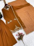 DESIGNER GEORGETTE EMBROIDERY SEQUENCE WORK WITH MOTI WORK TOP PALAZZO WITH DUPATTA FESTIVE WEAR WHOLESALE PRICE ETHNIC GARMENT (3)