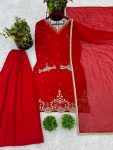 DESIGNER GEORGETTE EMBROIDERY SEQUENCE WORK WITH MOTI WORK TOP PALAZZO WITH DUPATTA FESTIVE WEAR WHOLESALE PRICE ETHNIC GARMENT (8)