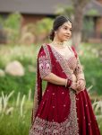 DESIGNER GEORGETTE EMBROIDERY THREAD AND SEQUENCE WORK LEHENGA CHOLI WITH DUPATTA WEDDING WEAR WHOLESALE PRICE ETHNIC GARMENT (3)