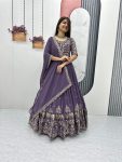 DESIGNER GEORGETTE EMBROIDERY THREAD WORK GOWN WITH DUPATTA FESTIVE WEAR WHOLESALE PRICE ETHNIC GARMENT (10)