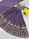 DESIGNER GEORGETTE EMBROIDERY THREAD WORK GOWN WITH DUPATTA FESTIVE WEAR WHOLESALE PRICE ETHNIC GARMENT (10)