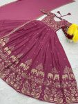 DESIGNER GEORGETTE EMBROIDERY THREAD WORK GOWN WITH DUPATTA FESTIVE WEAR WHOLESALE PRICE ETHNIC GARMENT (2)