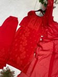 DESIGNER GEORGETTE EMBROIDERY WORK TOP BOTTOM WITH DUPATTA FESTIVE WEAR WHOLESALE PRICE ETHNIC GARMENT (4)