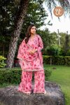 DESIGNER GEORGETTE FLORAL PRINTED EMBROIDERY WORK TOP SHARARA WITH DUPATTA PARTY WEAR WHOLESALE PRICE ETHNIC GARMENT (9)