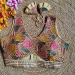 DESIGNER GEORGETTE MULTI SEQUENCE WORK STITCHED BLOUSE FESTIVE WEAR WHOLESAME PRICE ETHNIC GARMENT (7)
