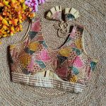 DESIGNER GEORGETTE MULTI SEQUENCE WORK STITCHED BLOUSE FESTIVE WEAR WHOLESAME PRICE ETHNIC GARMENT (7)