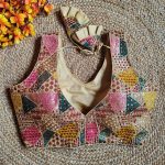 DESIGNER GEORGETTE MULTI SEQUENCE WORK STITCHED BLOUSE FESTIVE WEAR WHOLESAME PRICE ETHNIC GARMENT (7)