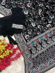DESIGNER GEORGETTE NEDDLE WORK SAREE WITH UNSTITCHED BLOUSE PARTY WEAR WHOLESALE PRICE ETHNIC GARMENT (4)