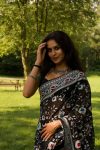 DESIGNER GEORGETTE NEDDLE WORK SAREE WITH UNSTITCHED BLOUSE PARTY WEAR WHOLESALE PRICE ETHNIC GARMENT (4)