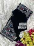DESIGNER GEORGETTE NEDDLE WORK SAREE WITH UNSTITCHED BLOUSE PARTY WEAR WHOLESALE PRICE ETHNIC GARMENT (4)