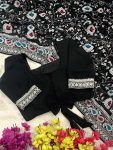 DESIGNER GEORGETTE NEDDLE WORK SAREE WITH UNSTITCHED BLOUSE PARTY WEAR WHOLESALE PRICE ETHNIC GARMENT (4)